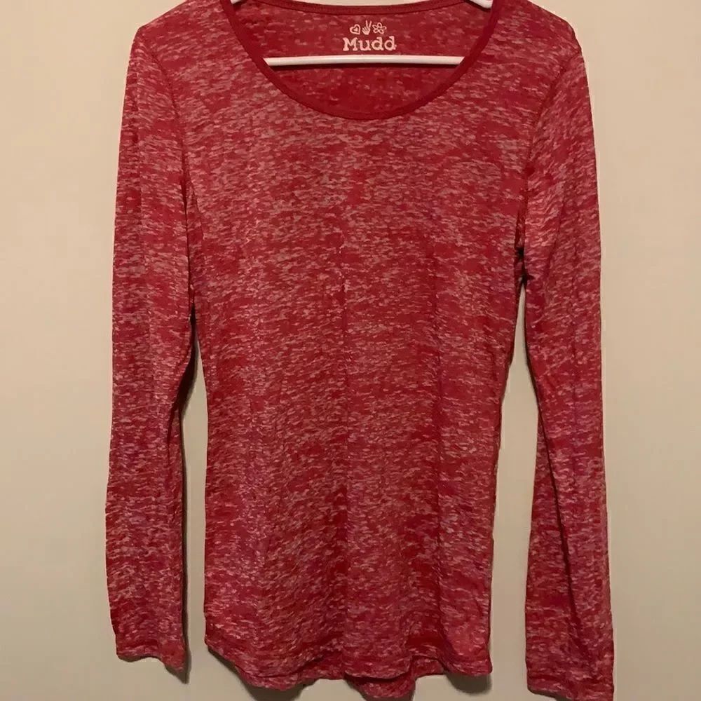Mudd Womans Pink Long Sleeve Shirt Size Large